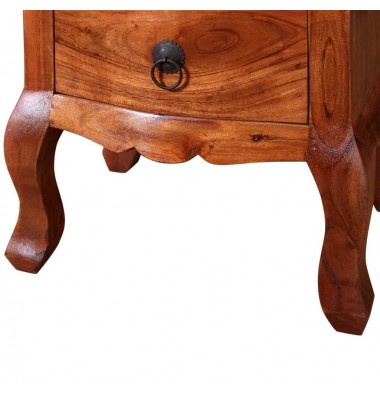  Naktinis staliukas su stalčiais, tvirta akacijos mediena - Naktinės spintelės - 9