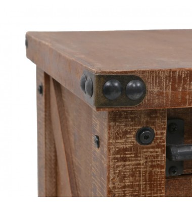  Konsolinis staliukas, eglės med. masyvas, 131x35,5x75cm, rudas - Žurnaliniai staliukai - 6