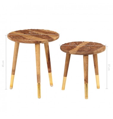  Kavos staliukai, 2vnt., rausvosios dalbergijos medienos masyvas - Kavos staliukai - 8