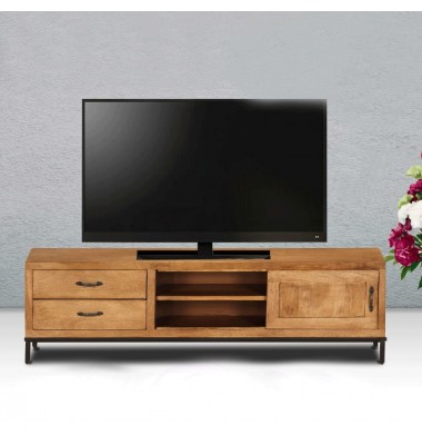  TV spintelė, mango medienos masyvas, 140x30x40cm - TV spintelės - 2