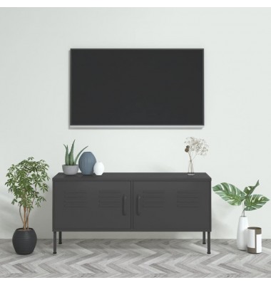  Televizoriaus spintelė, antracito spalvos, 105x35x50cm, plienas - TV spintelės - 1