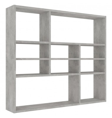  Sieninė lentyna, betono pilkos spalvos, 90x16x78cm, MDP - Pakabinamos lentynos, spintelės - 2