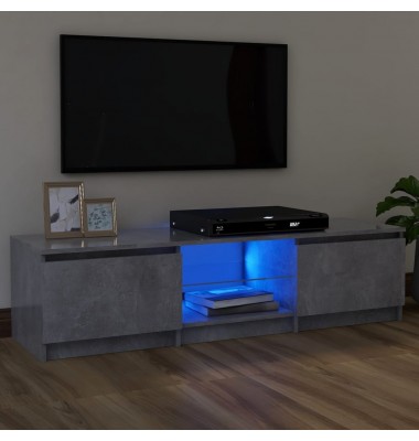 TV spintelė su LED apšvietimu, betono pilka, 120x30x35,5cm - TV spintelės - 1