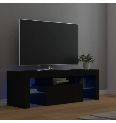  Televizoriaus spintelė su LED apšvietimu, juoda, 120x35x40cm - TV spintelės - 1