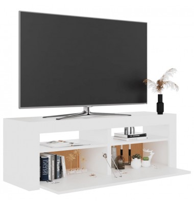 TV spintelė su LED apšvietimu, balta spalva, 120x35x40 cm - TV spintelės - 6