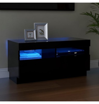  Televizoriaus spintelė su LED apšvietimu, juoda, 80x35x40cm - TV spintelės - 1