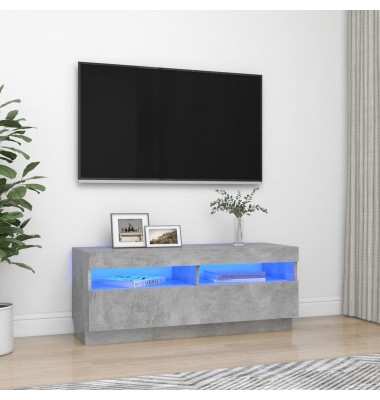  Televizoriaus spintelė su LED apšvietimu, pilka, 100x35x40cm - TV spintelės - 1