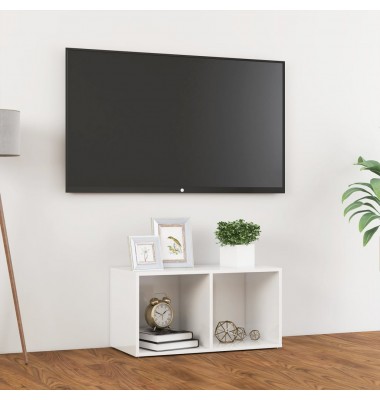  Televizoriaus spintelė, balta, 72x35x36,5 cm, MDP, ypač blizgi - TV spintelės - 1