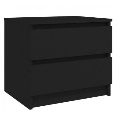  Naktinės spintelės, 2vnt., juodos spalvos, 50x39x43,5cm, MDP  - Naktinės spintelės - 3