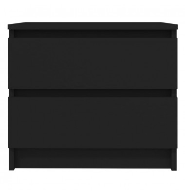  Naktinės spintelės, 2vnt., juodos spalvos, 50x39x43,5cm, MDP  - Naktinės spintelės - 4