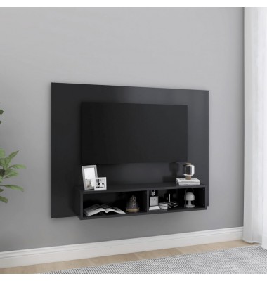  Sieninė televizoriaus spintelė, pilka, 120x23,5x90cm, MDP  - TV spintelės - 1