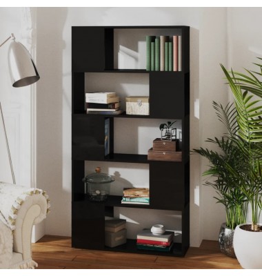  Spintelė knygoms/kambario pertvara, juoda, 80x24x155cm, MDP - Pastatomos lentynos, spintelės - 6