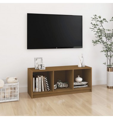  Televizoriaus spintelė, medaus ruda, 104x33x41cm, pušis - TV spintelės - 1