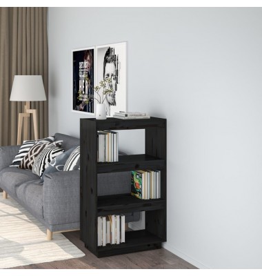  Spintelė knygoms/kambario pertvara, juoda, 60x35x103cm, pušis - Pastatomos lentynos, spintelės - 1