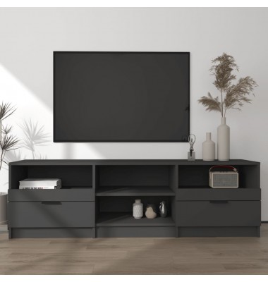 Televizoriaus spintelė, juoda, 150x33,5x45cm, apdirbta mediena - TV spintelės - 1