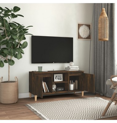  TV spintelė su medinėmis kojelėmis, ąžuolo, 103,5x35x50cm - TV spintelės - 6