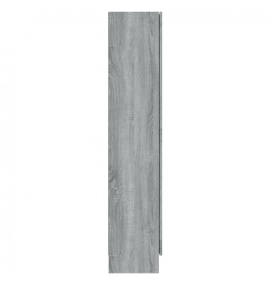  Vitrininė spintelė, pilka ąžuolo, 82,5x30,5x150cm, mediena - Pastatomos lentynos, spintelės - 4