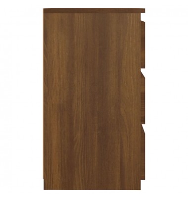  Naktinė spintelė, ruda ąžuolo, 40x35x62,5cm, mediena - Naktinės spintelės - 4