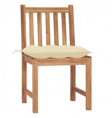  Sodo kėdės su pagalvėlėmis, 2vnt., tikmedžio medienos masyvas - Lauko kėdės - 2