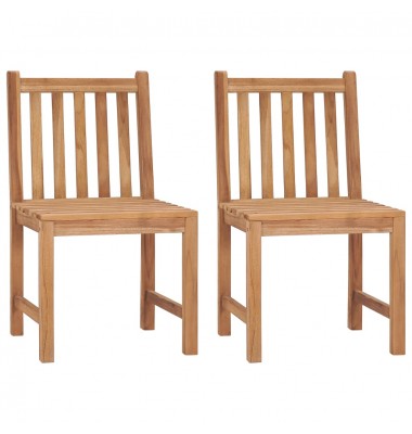  Sodo kėdės su pagalvėlėmis, 2vnt., tikmedžio medienos masyvas - Lauko kėdės - 3