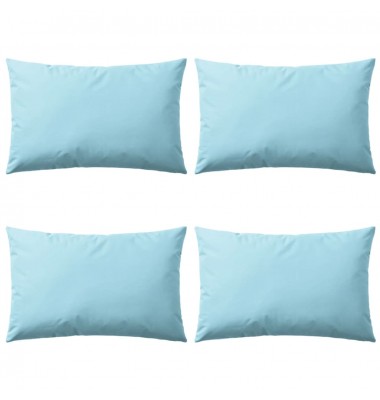  Lauko pagalvės, 4 vnt., šviesiai mėlynos sp., 60x40cm - Dekoratyvinės pagalvėlės - 1