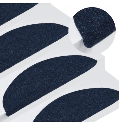  Lipnūs laiptų kilimėliai, 15vnt., mėlynos spalvos, 56x20cm - Laiptų kilimėliai - 1