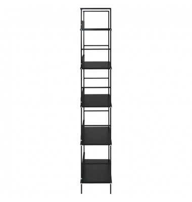  Knygų lentyna, 5 aukštų, juodos spalvos, 60x27,6x158,5cm, MDP - Pastatomos lentynos, spintelės - 4