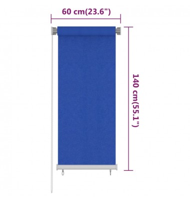  Lauko roletas, mėlynos spalvos, 60x140cm, HDPE - Roletai ir žaliuzės - 6