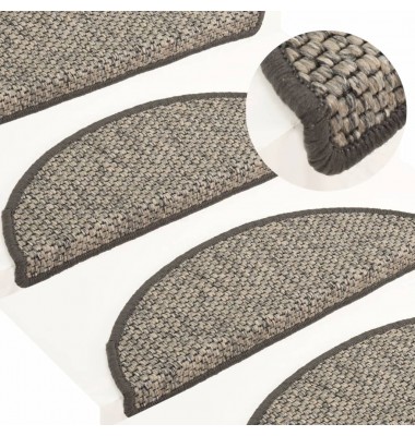  Lipnūs laiptų kilimėliai, 15vnt., sidabrinės spalvos, 56x20cm - Laiptų kilimėliai - 1