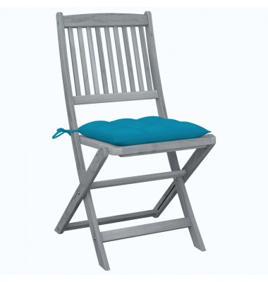  Sulankstomos lauko kėdės su pagalvėmis, 2vnt., akacijos masyvas - Lauko kėdės - 2