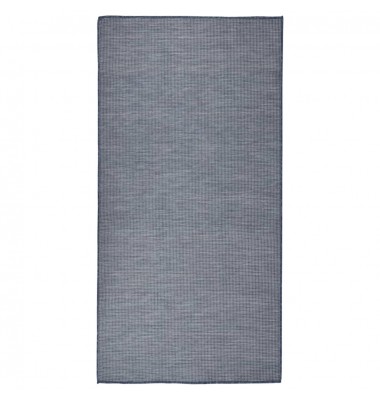  Lauko kilimėlis, mėlynos spalvos, 100x200cm, plokščio pynimo - Kilimai - 1