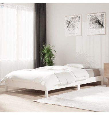  Sudedama lova, balta, 80x200cm, pušies medienos masyvas - Lovos - 1