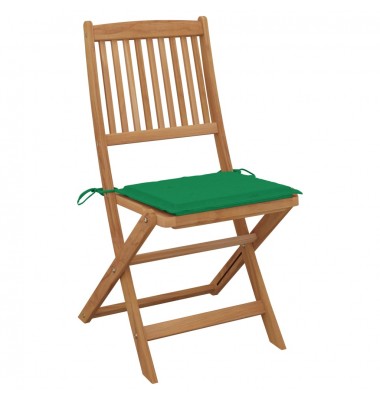  Sulankstomos sodo kėdės su pagalvėmis, 2vnt., akacijos masyvas - Lauko kėdės - 2