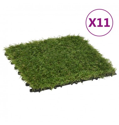  Dirbtinės žolės plytelės, 11vnt., žalios spalvos, 30x30cm - Dirbtiniai augalai - 1