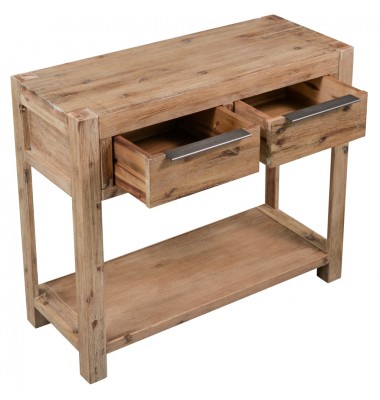  Konsolinis staliukas, 82x33x73 cm, akacijos medienos masyvas - Žurnaliniai staliukai - 3
