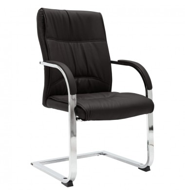  Gembinė biuro kėdė, juodos spalvos, dirbtinė oda - Biuro kėdės - 1