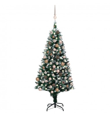  Dirbtinė Kalėdų eglutė su LED/žaisliukais/kankorėžiais, 150cm  - Kalėdinės eglutės - 1