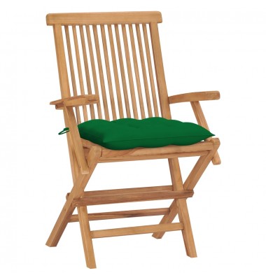  Sodo kėdės su pagalvėlėmis, 4vnt., tikmedžio medienos masyvas - Lauko kėdės - 2