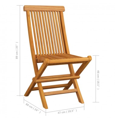  Sulankstomos sodo kėdės, 8vnt., tikmedžio medienos masyvas - Lauko kėdės - 5
