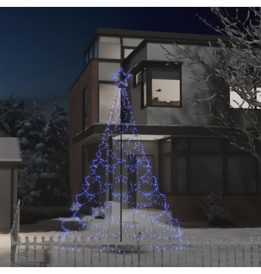 Kalėdų eglutė su metaliniu stulpu, 3m, 500 mėlynų LED lempučių - Kalėdinės eglutės - 1