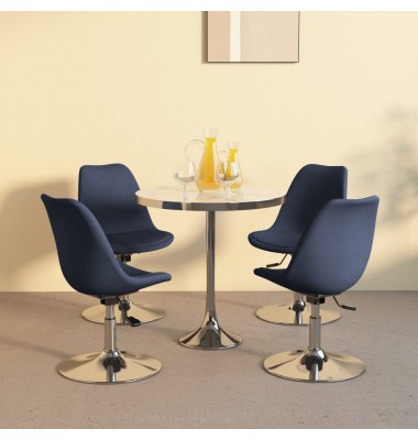  Pasukamos valgomojo kėdės, 4vnt., mėlynos spalvos, audinys - Valgomojo Kėdės - 1