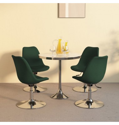  Pasukamos valgomojo kėdės, 4vnt., tamsiai žalios, audinys - Valgomojo Kėdės - 1