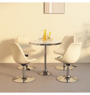  Pasukamos valgomojo kėdės, 4vnt., kreminės spalvos, audinys - Valgomojo Kėdės - 1