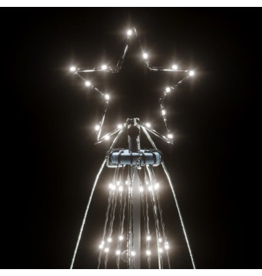 Kalėdų eglutė su kuoliuku, 800cm, 1134 šaltos baltos LED - Kalėdinis apšvietimas - 4