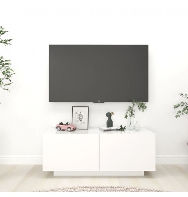  Televizoriaus spintelė, balta, 100x35x40cm, MDP, blizgi  - TV spintelės - 1