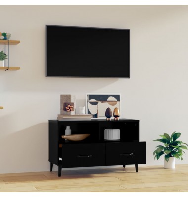  Televizoriaus spintelė, juodos spalvos, 80x36x50cm, mediena - TV spintelės - 3