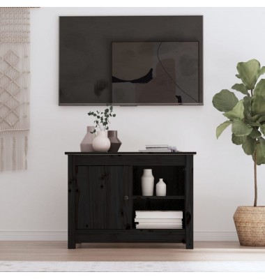  Televizoriaus spintelė, juoda, 70x36,5x52cm, pušies masyvas - TV spintelės - 1