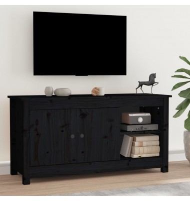  Televizoriaus spintelė, juoda, 103x36,5x52cm, pušies masyvas - TV spintelės - 1