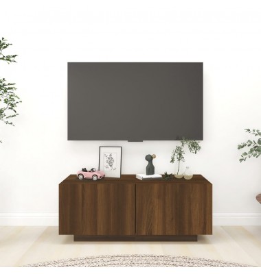  Televizoriaus spintelė, ruda ąžuolo, 100x35x40cm, mediena - TV spintelės - 1