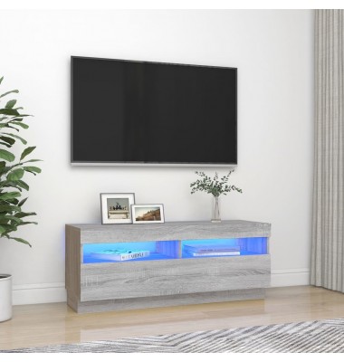  Televizoriaus spintelė su LED, pilka ąžuolo, 100x35x40cm - TV spintelės - 1